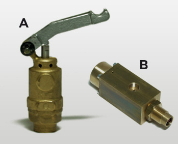 Finishers and toppers steam valves